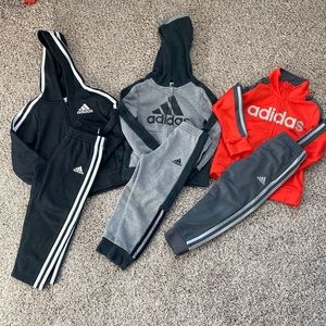 3 Adidas Matching set track suits